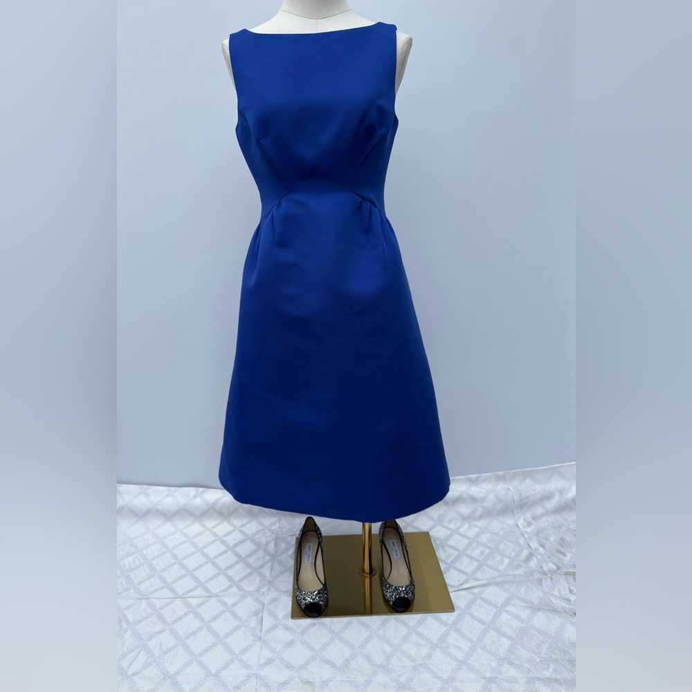 Kate Spade New York Cobalt Blue V-Back Structured Sleeveless Dress NWT Size 2 - Picture 7 of 13